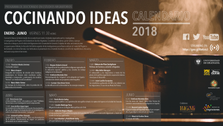 Cartel "Cocinando Ideas. Calendario Enero - Junio 2018