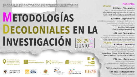 Cartel "Metodologías Decoloniales en la Investigación”