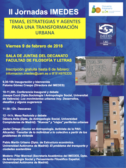 II Jornadas "Temas, estrategias y agentes para una transformación urbana"